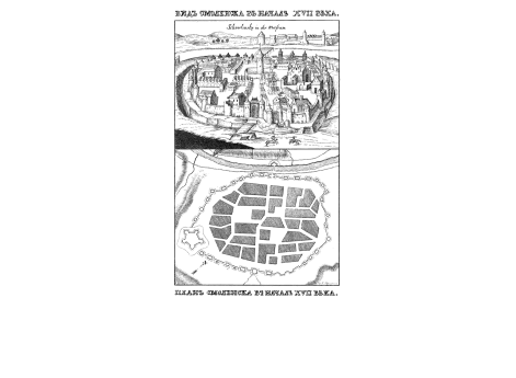 Вид и план Смоленска в начале XVII века