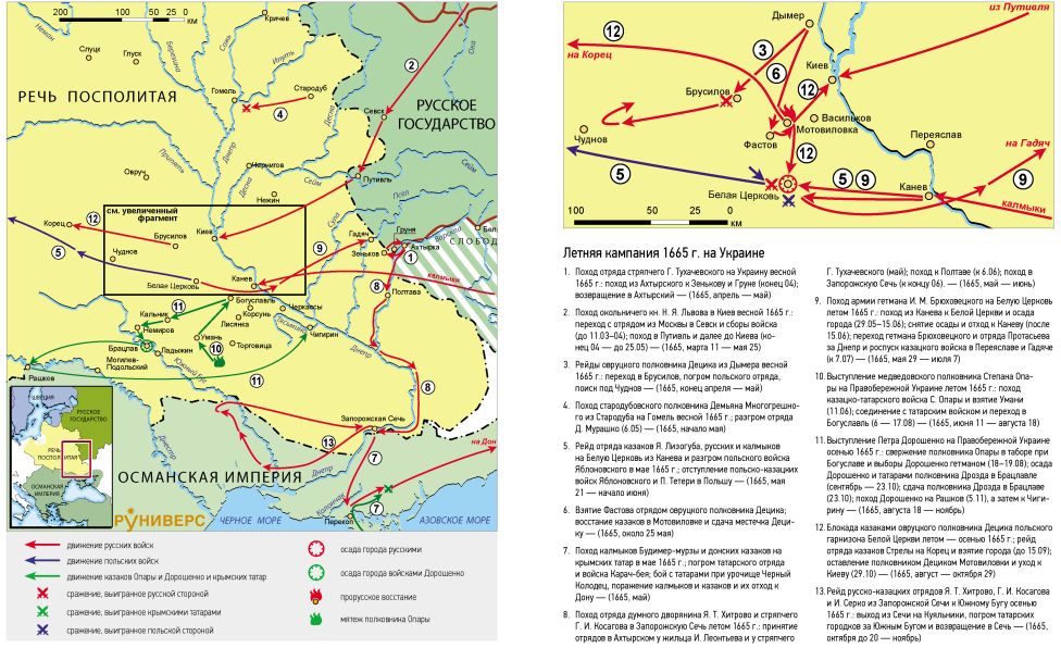 Русско-польская война 1654–1667 гг. Летняя кампания 1665 г. на Украине