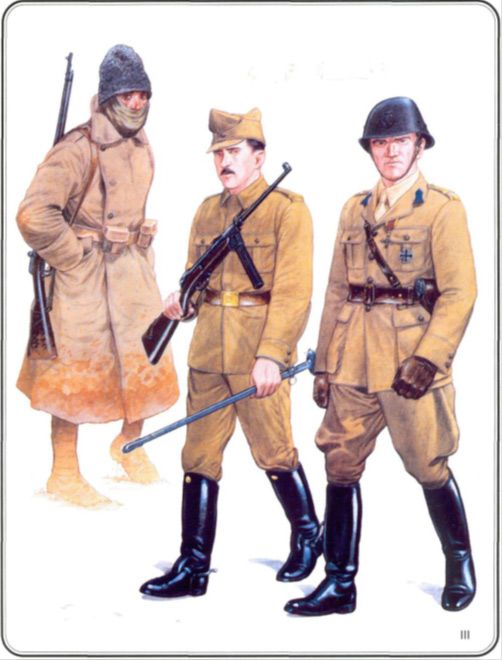 Румынская армия 1. Рядовой пехоты, декабрь 1942 г. 2. Сержант кавалерии, 1942 г. 3. Капитан пехоты, конец 1941 г. Эббот П., Томас С., Чаппел М. Союзники Германии на Восточном фронте. М., 2001. С. 36 – 37.