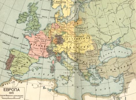 Политическая карта Европы 1815 года (после Венского конгресса)