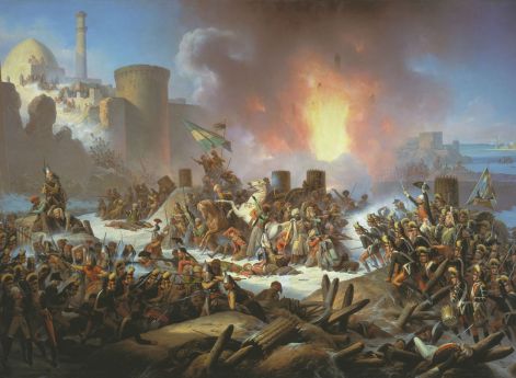 Штурм Очакова 6 декабря 1788 года. Я.Суходольский. 1853 год