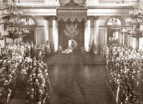 Торжественное открытие Государственной думы и Государственного совета. Зимний дворец. Фотограф К. Е. фон Ганн. 27 апреля 1906 года