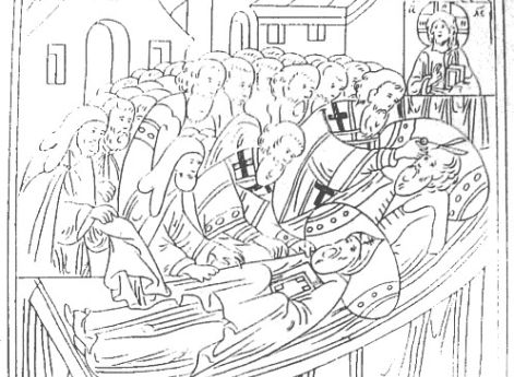 Пострижение Василия III. Миниатюра XVI века