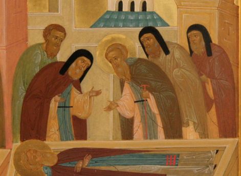 Икона «Обретение мощей преподобного Сергия»