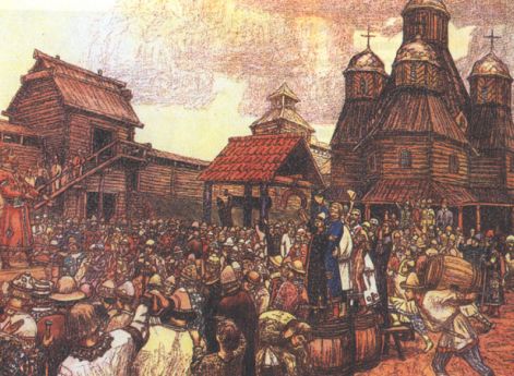 Псковское вече. В.М.Васнецов. Вторая половина XIX века