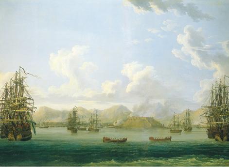 Русская эскадра у острова Митилены