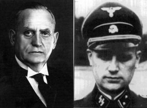 Президент Исландии Свейн Бьёрнссон и его сын Бьёрн Бьёрнсон. На снимке в чине гауптшарфюрера СС (обер-фельфебеля).