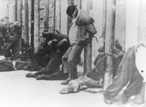 Казненные партизаны. Вильнюс. Осень 1941 г.