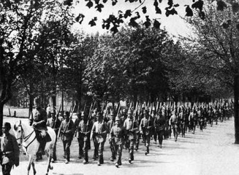 Финские егеря в войсках германского кайзера. Либава, 1917 г.