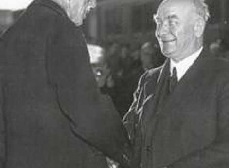 Король Швеции Густав V и премьер-министр Пер Ханссон. 1941 г.