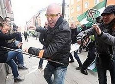 Акция неонацистов в Стокгольме. Апрель 2010 г.