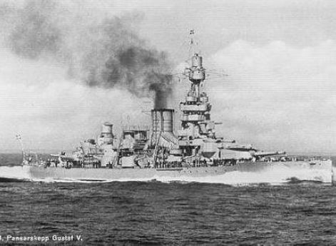 Шведский броненосец «Густав V». 1943 г.