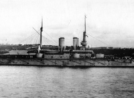 Линейный корабль Ростислав в Севастополе, 1910-е годы.