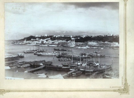 Вид на город с ярмарочной стороны. к. XIX в.  г. Нижний Новгород