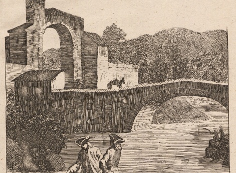 Беседа. Иллюстрация к 8-му уроку из учебника рисования XVIII века