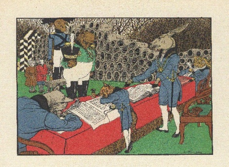 Иллюстрация к басне «Медведь у пчел» в книге