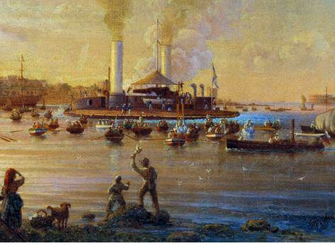 Прибытие поповки «Новгород» в Севастополь.