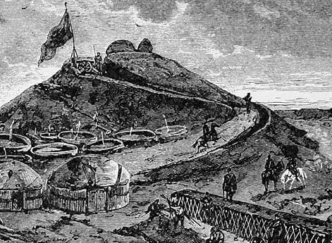 Холм Денгиль-тепе, после занятия его русскими войсками (С наброска поручика Петникова)