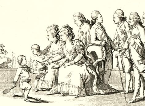 O nimium fortunate subditi! — ut hos infanti, ita vos amat (О, подданные, отменно-счастливые: она вас любит как этих детей)