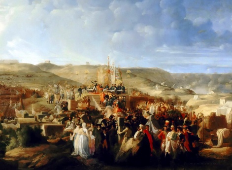 Наполеон раздает Кресты Почетного легиона в Булонском лагере на берегу Ла Манша 16 августа 1804 года во время подготовке вторжения в Англию