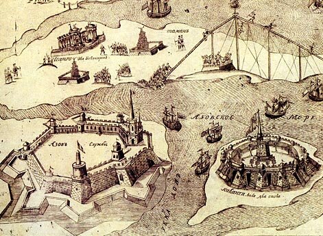 Панорама Ходынского поля с планом расположения сооружений к празднованию победы над Турцией в 1774 году