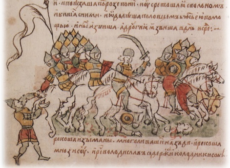 Сражение и разгром половецкого отряда дружиной Михалка Юрьевича.