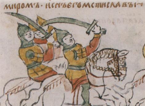 Сражение киевских и галицких полков и бегство части киевских войск, возглавлявшихся Святополком Мстиславичсм Волынским, Владимиром Мстиславичем Дорогобужским и Мстиславом Изяславичем Переяславским (?).