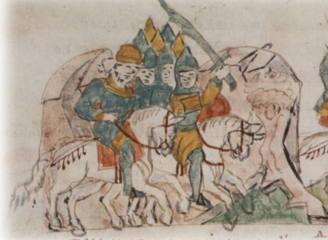 Приготовление союзного Юрию Владимировичу Долгорукому половецкого отряда к захвату Зарубинского брода через Днепр; бегство сторожевого киевского отряда от Зарубинского брода при виде множества половцев