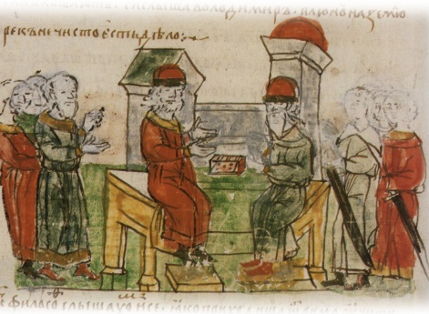 Беседа Владимира Святославича о вере с греческим философом.