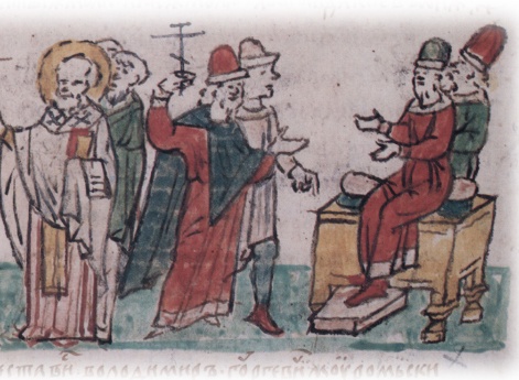 Крестное целование Рюрика Ростиславича Всеволоду Юрьевичу Владимирскому; посольство Рюрика к Всеволоду с просьбой об утверждении его на киевском княжении.