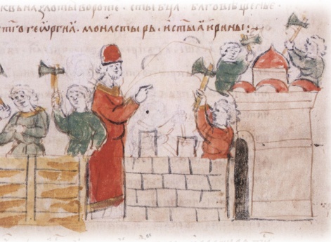 Построение в Киеве по повелению Ярослава Владимировича городской стены с Золотыми воротами и надвратной церковью Благовещения, собора святой Софии и других церквей и монастырей.