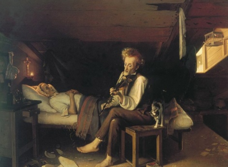 Сумасшествие (Безумный скрипач у тела умершей матери)