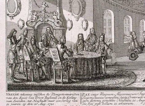 Подписание мирного договора в Ништадте 30 августа 1721 г