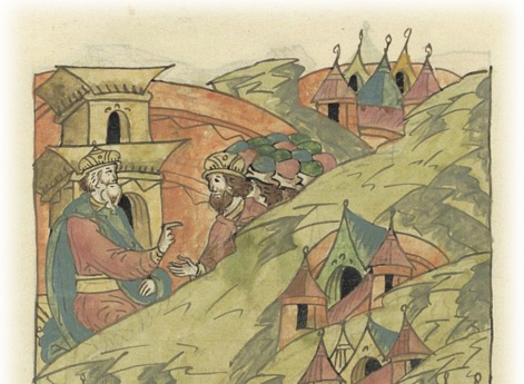 Великий князь Всеволод Юрьевич дает своему старшему сыну Константину Ростов и еще пять городов.