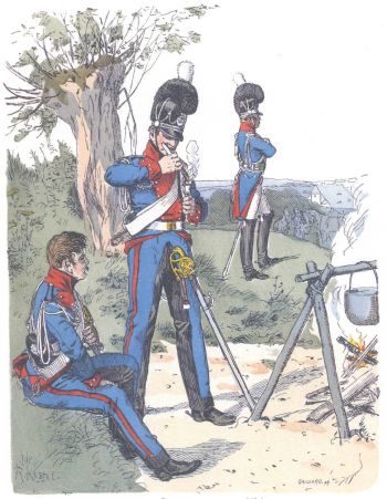 Баден.Рядовые и офицер Легкого драгунского полка (1809)