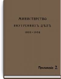 Министерство внутренних дел. 1802-1902. Приложение 2