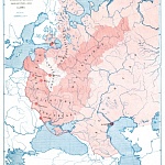 Европейская Россия с указанием районов провиантских депо к 1801 году