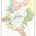 Районы округов артиллерийских гарнизонов к 1 января 1862 года