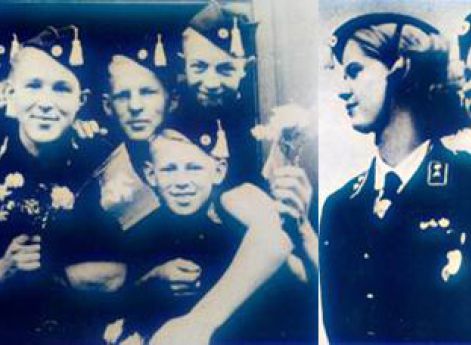 Молодые датские нацисты носили на своих пилотках кисточки в знак солидарности с испанскими фалангистами. 1939 г.