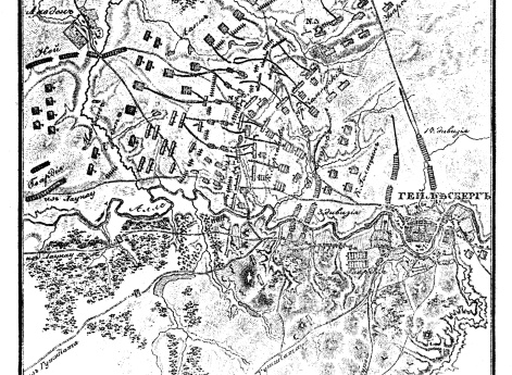 План Гейльсбергского сражения 29 мая 1807 года