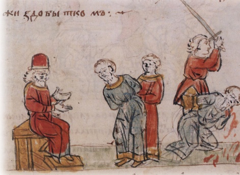 Допрос Бельдюзя Владимиром Всеволодовичем Мономахом (Переяславским); расправа над Бельдюзем по повелению Владимира.