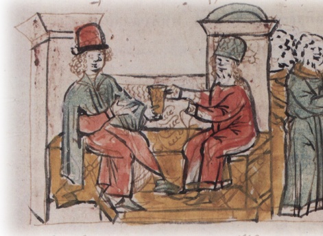 Беседа Изяслава Ярославича Киевского и Всеволода Ярославича Черниговского о совместных действиях против половцев и присоединившихся к ним русских князей; наем воинов по приказу Изяслава.