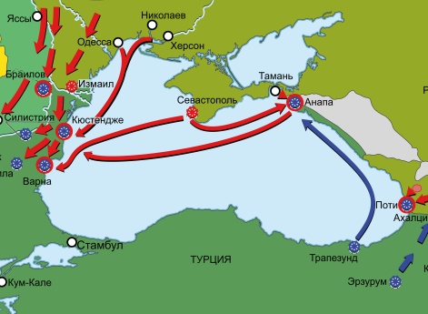 Русско-турецкая война 1828–1829 гг. Карта кампании 1828 г.