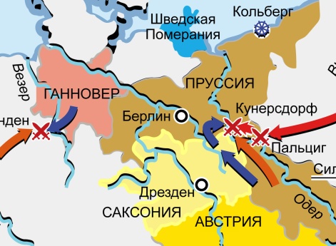 Семилетняя война 1756–1763 гг. Карта кампании 1759 г.