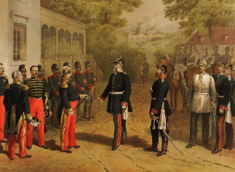 Наполеон III сдаётся Вильгельму I при Седане 2 сентября 1870 г.