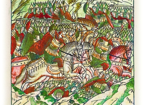 Дружина князя Ярополка Владмировича гонится за половцами.
