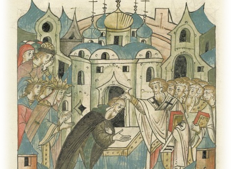 Князья Юрьевичи с родственниками, а также другие владимирцы постригаются в иноческий чин в церкви святой Богородицы.