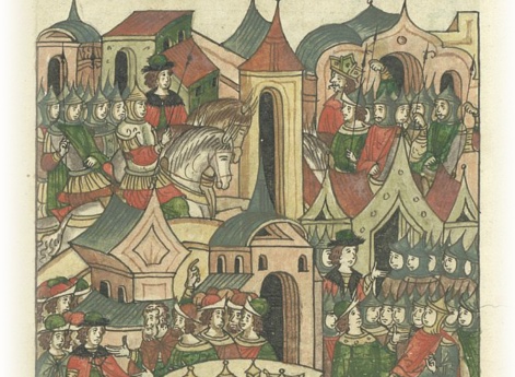 Великий князь Александр Михайлович созывает тверичей и нападает на царевича Щелкана Дюденевича, который собирался захватить власть в Твери и устроить свой праздник вместо Пасхи. Царевич выступает против тверичей с татарами.