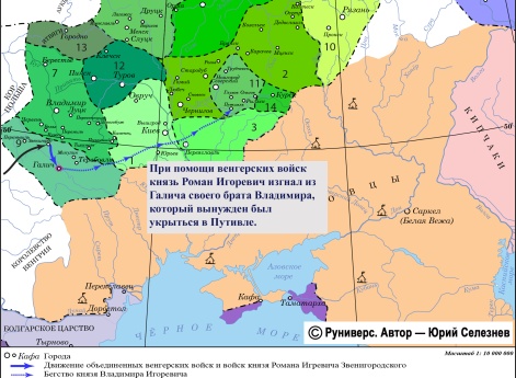 Усобица между родными братьями — князьями Романом Игоревичем и Владимиром Игоревичем в 1207 г.
